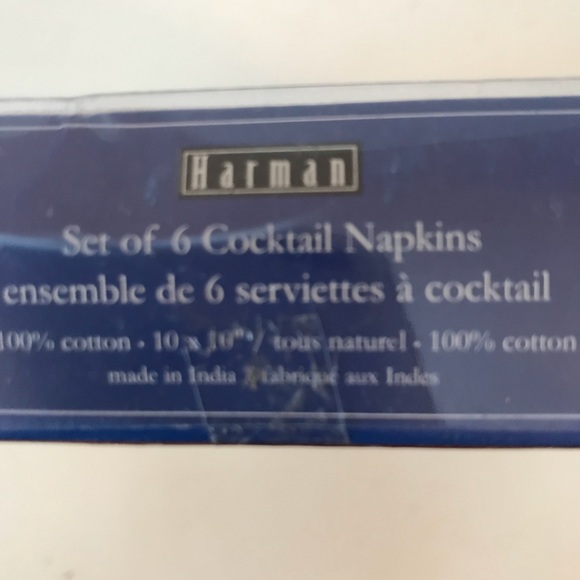 12 pc Cotton Christmas Holiday Cloth Cocktail Napkins by Harman - Picture 3 of 10